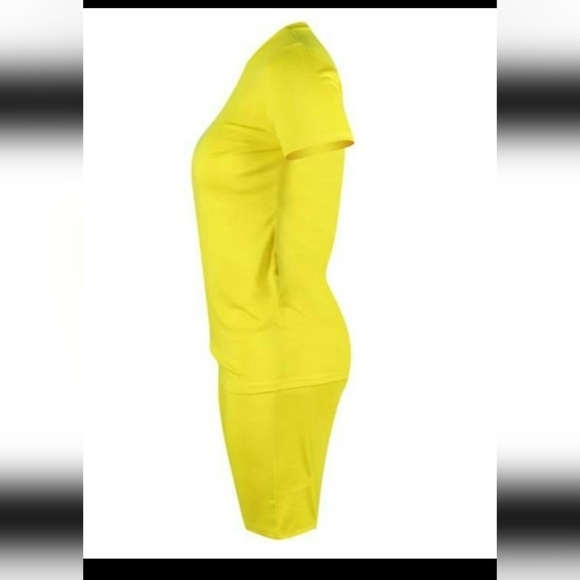 New YELLOW two piece SHORT SET PLUS SIZE 3XL - Picture 4 of 4